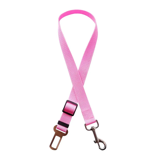 Ceinture de sécurité élastique et réfléchissante pour chien orange - CWQY-4-Rose - Harnais de ceinture de sécurité
