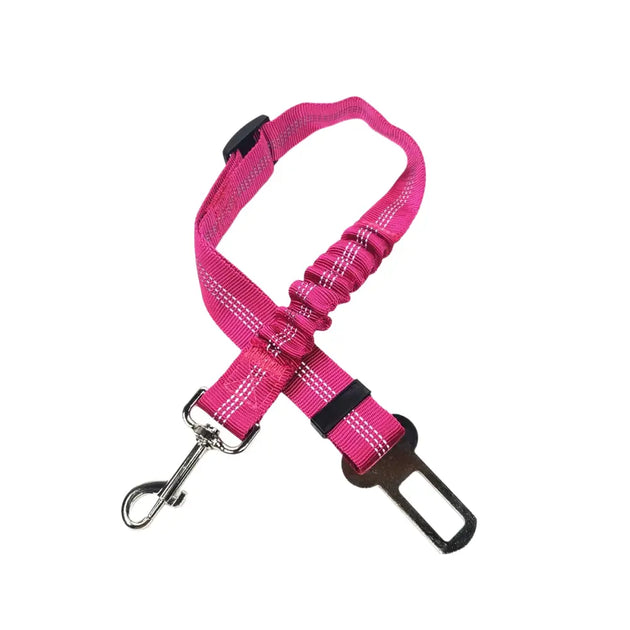 Ceinture de sécurité élastique et réfléchissante pour chien orange - Rouge Pourpre - Harnais de ceinture de sécurité