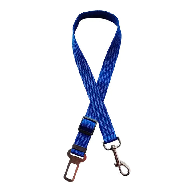 Ceinture de sécurité élastique et réfléchissante pour chien orange - CWQY-4-Bleu - Harnais de ceinture de sécurité