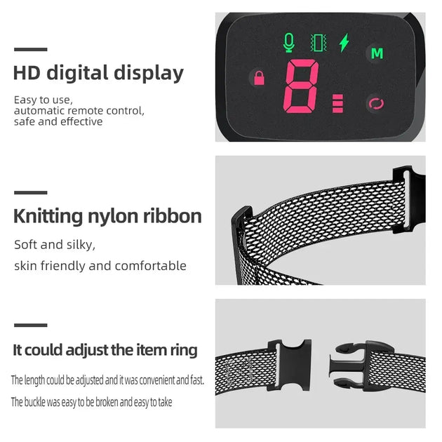 Collier Anti-Aboiement Intelligent Étanche Rechargeable - Collier anti-aboiement pour chien