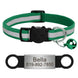 Collier chat réfléchissant rouge avec plaque gravée personnalisable - CGREEN 88 / 20-33cm - Collier pour chat