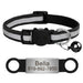 Collier chat réfléchissant rouge avec plaque gravée personnalisable - Noir 88 / 20-33cm - Collier pour chat