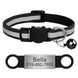 Collier chat réfléchissant rouge avec plaque gravée personnalisable - Noir 88 / 20-33cm - Collier pour chat