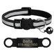 Collier chat réfléchissant rouge avec plaque gravée personnalisable - Noir 341 / 20-33cm - Collier pour chat