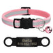 Collier chat réfléchissant rouge avec plaque gravée personnalisable - Rose341 / 20-33cm - Collier pour chat
