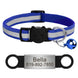 Collier chat réfléchissant rouge avec plaque gravée personnalisable - Bleu 88 / 20-33cm - Collier pour chat