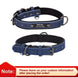 Collier chien avec plaque identité cuir golden retriever - Bleu Marine / M - Collier pour chien