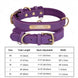 Collier chien avec plaque identité cuir golden retriever - Violet / S - Collier pour chien