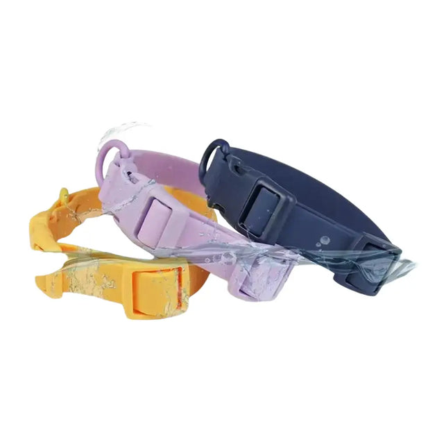 Collier pour chien en silicone rouge imperméable et réglable - Collier pour animaux de compagnie