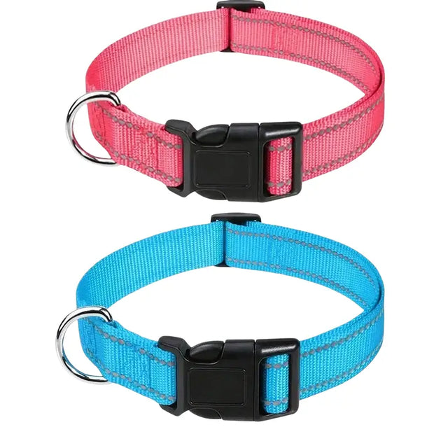 Collier ras du cou décoratif pour chiens et chiots GXQ07 - 2 Pièces-Roses Bleus / XL(2.5CM)(45-70CM) - Collier