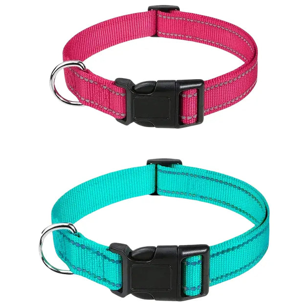 Collier ras du cou décoratif pour chiens et chiots GXQ07 - 2 Pièces-Roses Claire / XL(2.5CM)(45-70CM) - Collier