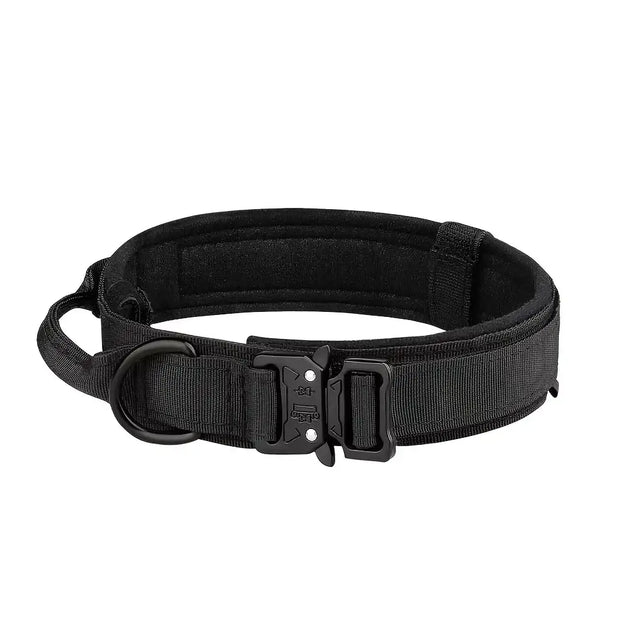 Collier tactique orange pour chien avec poignée et boucle robuste - Noir / L - Collier tactique pour chien