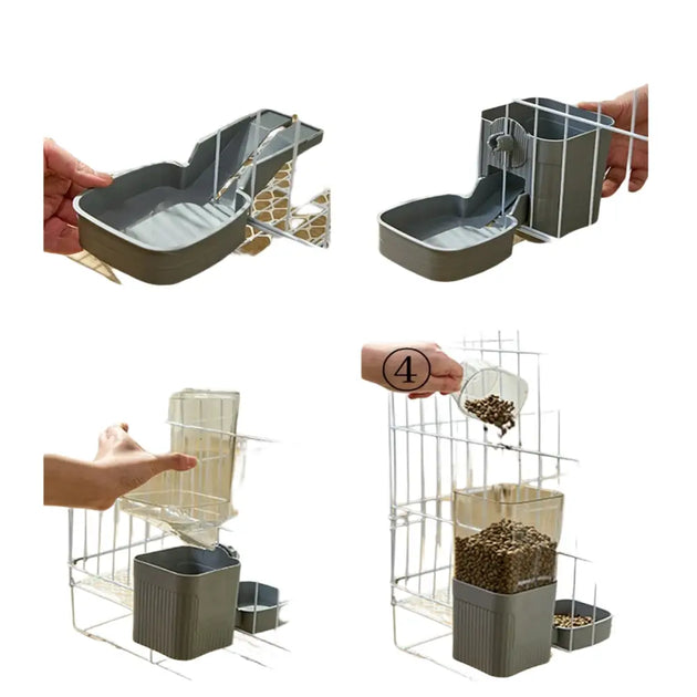 Distributeur Automatique d’Eau et de Nourriture pour Chiens et Chats - Mangeoire pour animaux de compagnie