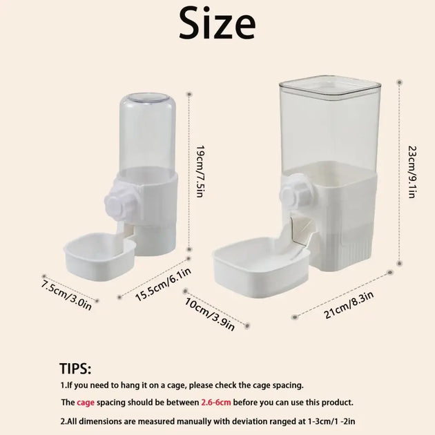 Distributeur Automatique d’Eau et de Nourriture pour Chiens et Chats - Mangeoire pour animaux de compagnie