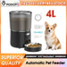 Distributeur automatique pour chats à bol en acier inoxydable - Distributeur automatique de nourriture et d’eaux