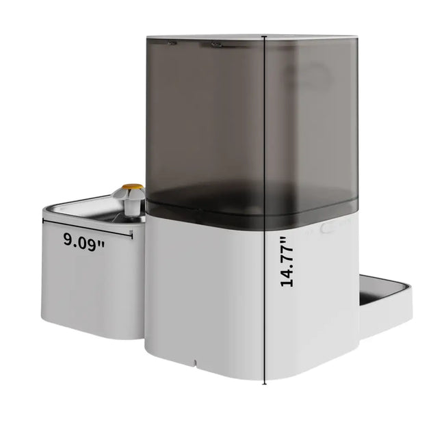 Distributeur de croquettes et fontaine à eau pour chat - Mangeoire pour chien
