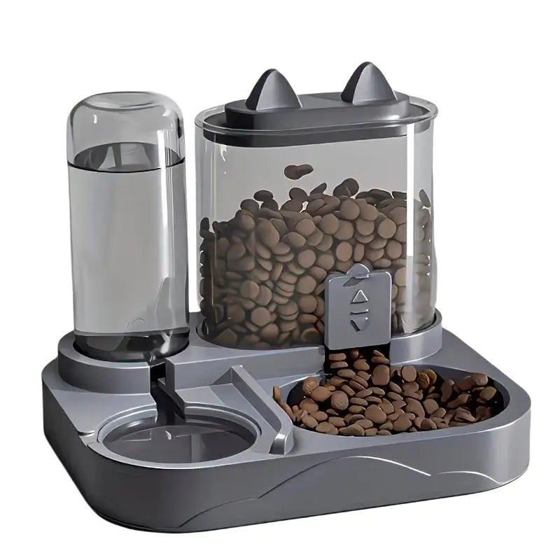 Distributeur de nourriture pour chien et water dispenser - Gris - Distributeur d’eau et de nourriture pour animaux