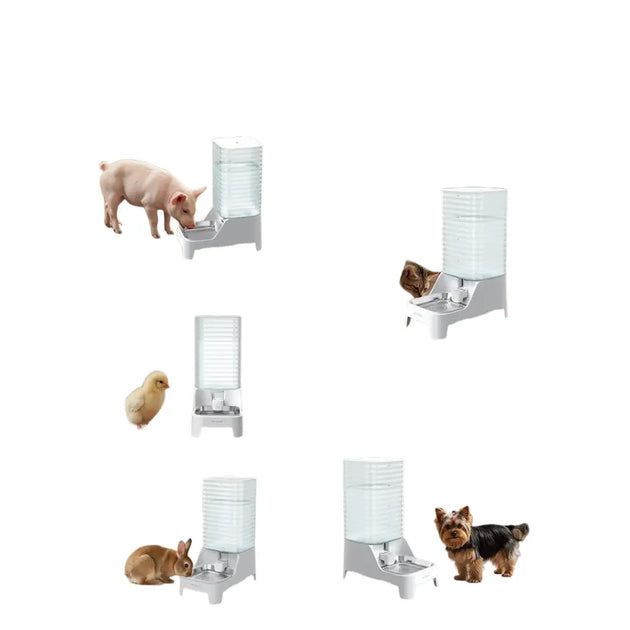 Distributeur grande capacité 8l en acier inoxydable - Bol à eau 8 Litre - Mangeoire pour animaux de compagnie