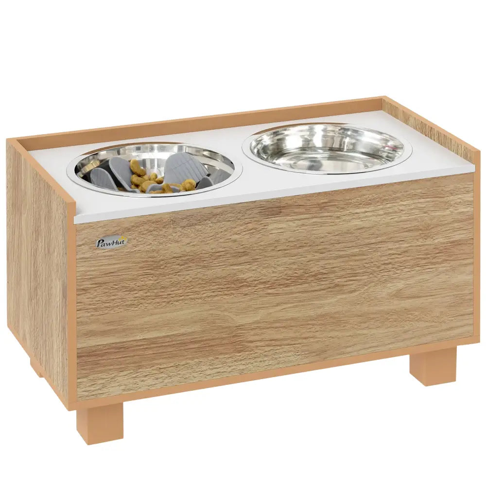 Distributeur surélevé pour chien en bois - Chène / 60X30X35.5 cm / Espagne - Mangeoire pour chien