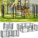 Enclos dressage chien pliable métal avec porte – Noir - Parc pour chien
