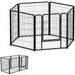 Enclos dressage chien pliable métal avec porte – Noir - Parc pour chien