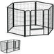 Enclos dressage chien pliable métal avec porte – Noir - Parc pour chien