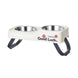 Gamelle pour chien double en inox surélevée - Blanc - Bol surélevé pour mangeoire pour chien