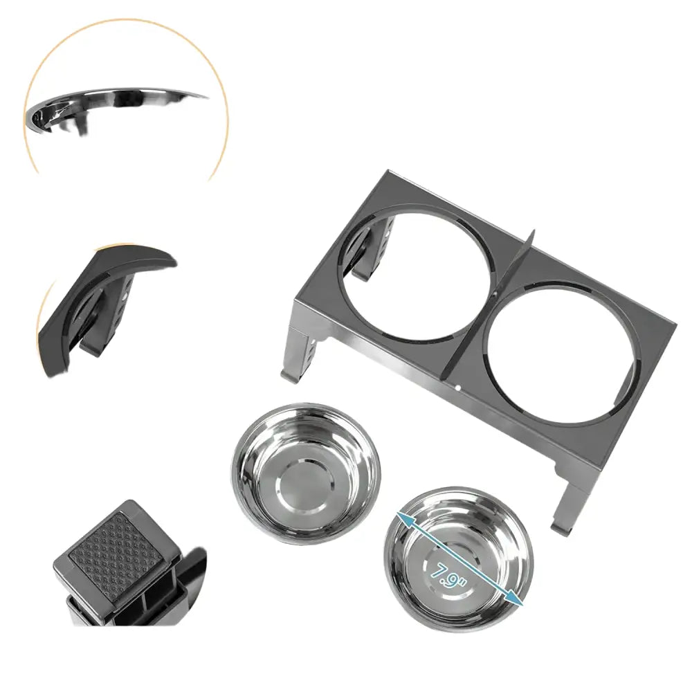 Gamelles surélevées ajustables en acier inoxydable pour chien - Bol surélevé réglable pour chien