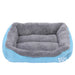 Grand lit douillet pour chien et chat gris - Bleu / L-80x60cm - Canapé pour chien