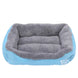 Grand lit douillet pour chien et chat gris - Bleu / L-80x60cm - Canapé pour chien