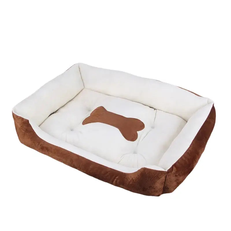 Grand lit douillet pour chien et chat gris - Café blanc / S-60x45cm - Canapé pour chien