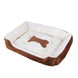 Grand lit douillet pour chien et chat gris - Café blanc / S-60x45cm - Canapé pour chien
