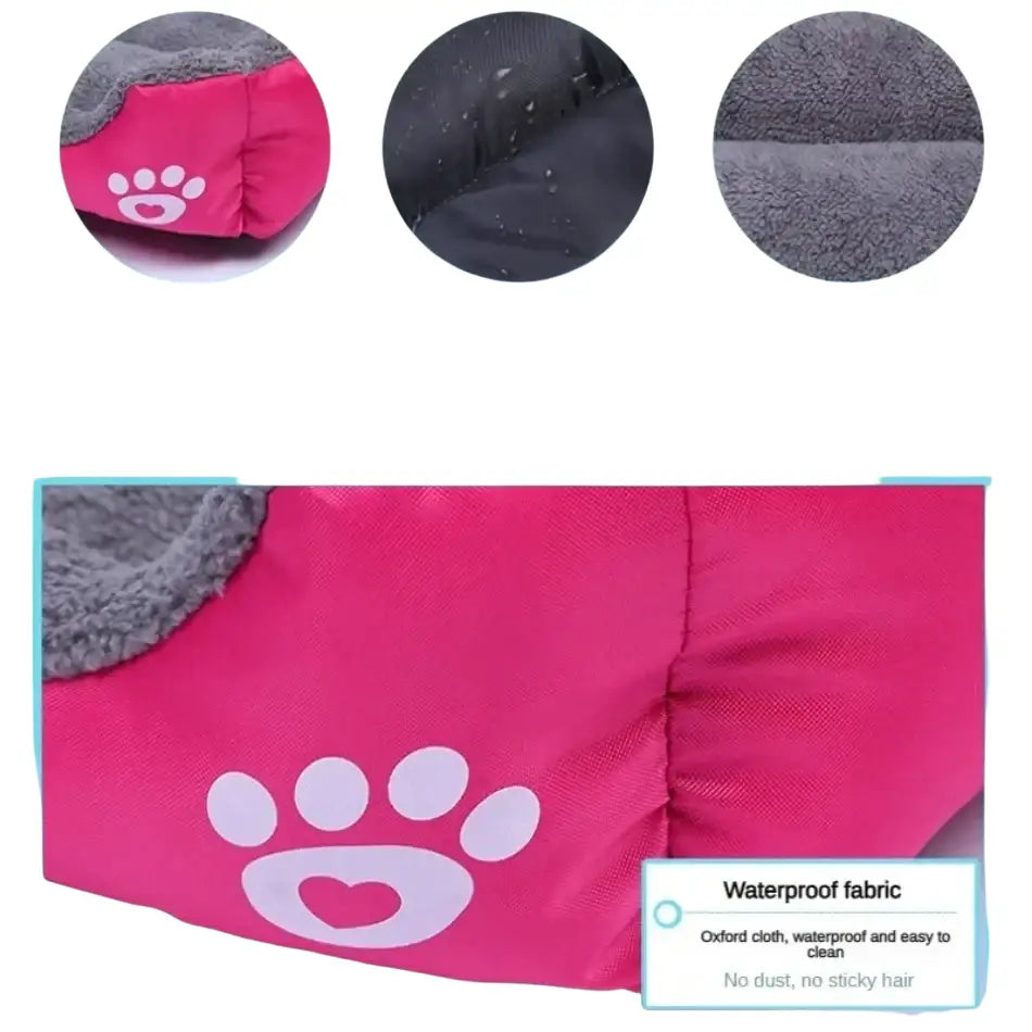 Grand lit douillet pour chien et chat gris - Canapé pour chien
