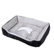 Grand lit douillet pour chien et chat gris - Gris Noir / L-80x60cm - Canapé pour chien