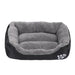 Grand lit douillet pour chien et chat gris - Noir / XL-90x70cm - Canapé pour chien