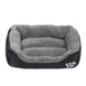 Grand lit douillet pour chien et chat gris - Noir / XL-90x70cm - Canapé pour chien