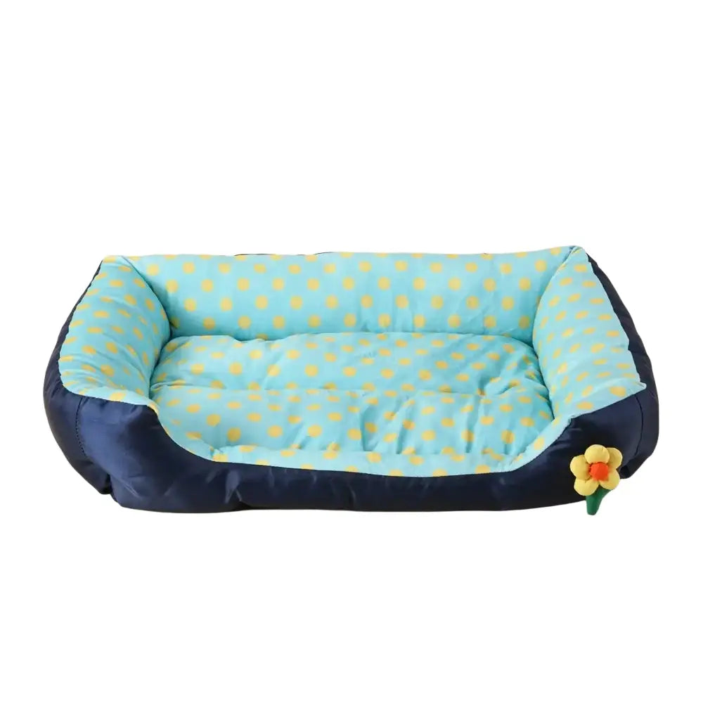 Grand lit douillet pour chien et chat gris - Point Cyan / S-60x45cm - Canapé pour chien