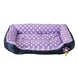 Grand lit douillet pour chien et chat gris - Point Violet / L-80x60cm - Canapé pour chien