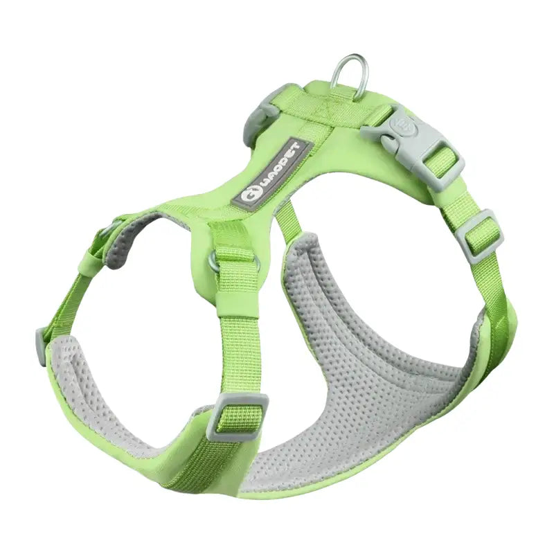 Harnais pour chien respirant anti traction réfléchissant - Vert / L(Tour de poitrine 64-79cm) - Harnais pour chien