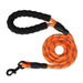 Laisse chien tressée bleue – Poignée en mousse ergonomique - Orange / 1cm 1.5M - Laisse pour chien