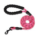 Laisse chien tressée bleue – Poignée en mousse ergonomique - Rose / 1.2cm 3M - Laisse pour chien