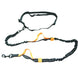 Laisse de course élastique pour chien avec ceinture - Orange - Laisse de course réfléchissante