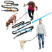 Laisse de course élastique pour chien avec ceinture - Laisse de course réfléchissante