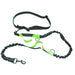 Laisse de course élastique pour chien avec ceinture - Vert - Laisse de course réfléchissante