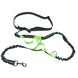 Laisse de course élastique pour chien avec ceinture - Vert - Laisse de course réfléchissante