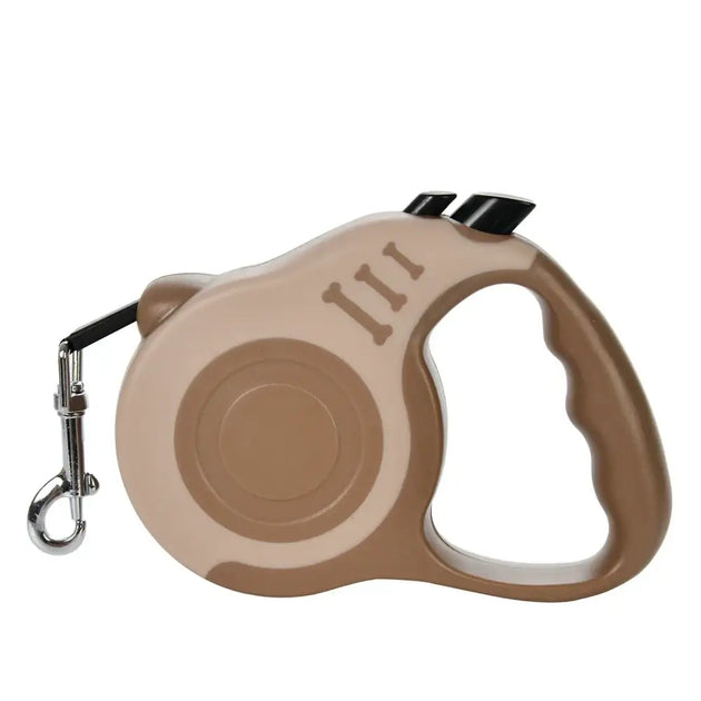 Laisse rétractable chien et chat ergonomique – Multicolore - Café / 3m - Laisse pour chien