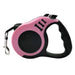 Laisse rétractable chien et chat ergonomique – Multicolore - Rose / 3m - Laisse pour chien