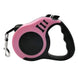 Laisse rétractable chien et chat ergonomique – Multicolore - Rose / 3m - Laisse pour chien