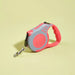 Laisse rétractable chien et chat ergonomique – Multicolore - Rouge Gris / 3m - Laisse pour chien