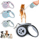 Laisse rétractable pour chien avec motif de patte - Laisse pour chien